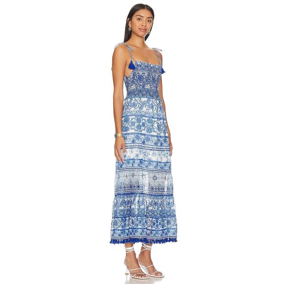 Alice & Olivia Monnie Midi Dress Floral Tassel - 0 - Picture 2 of 7